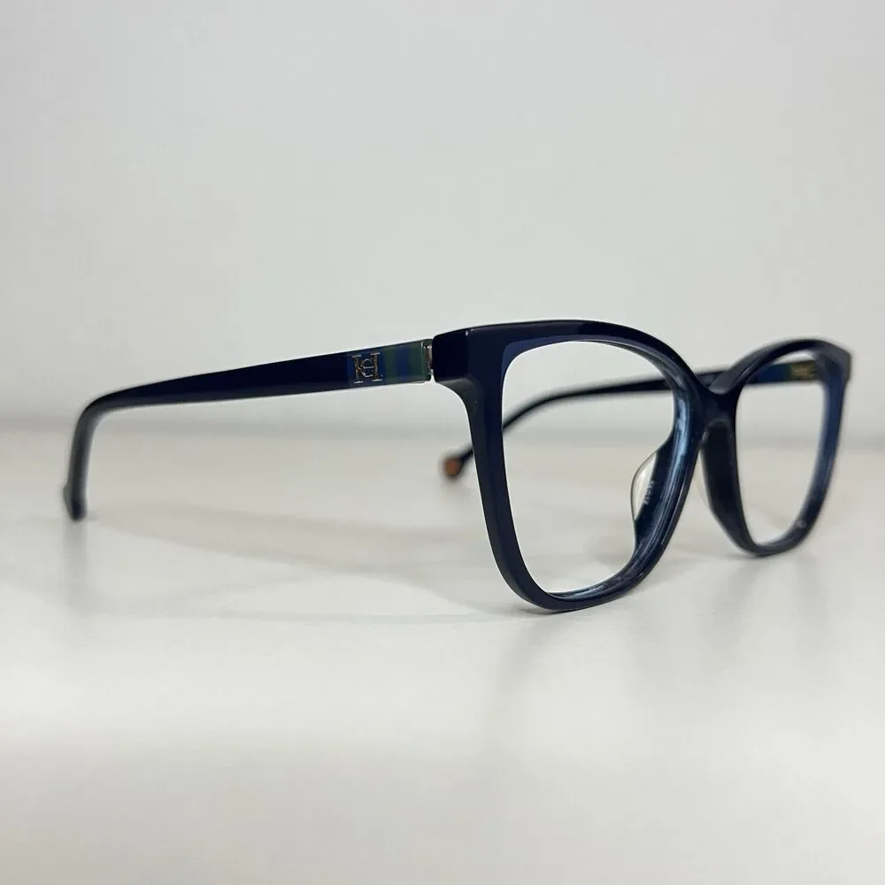 Carolina Herrera Eyeglasses Frame Only, VHE877V COL. 0991 54-14-135 Plastic Blue
